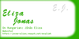 eliza jonas business card