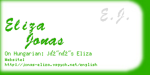 eliza jonas business card